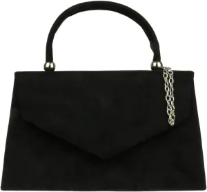 Girly HandBags Top Handle Faux Suede Clutch Bag Grab Holder Womens Handbag