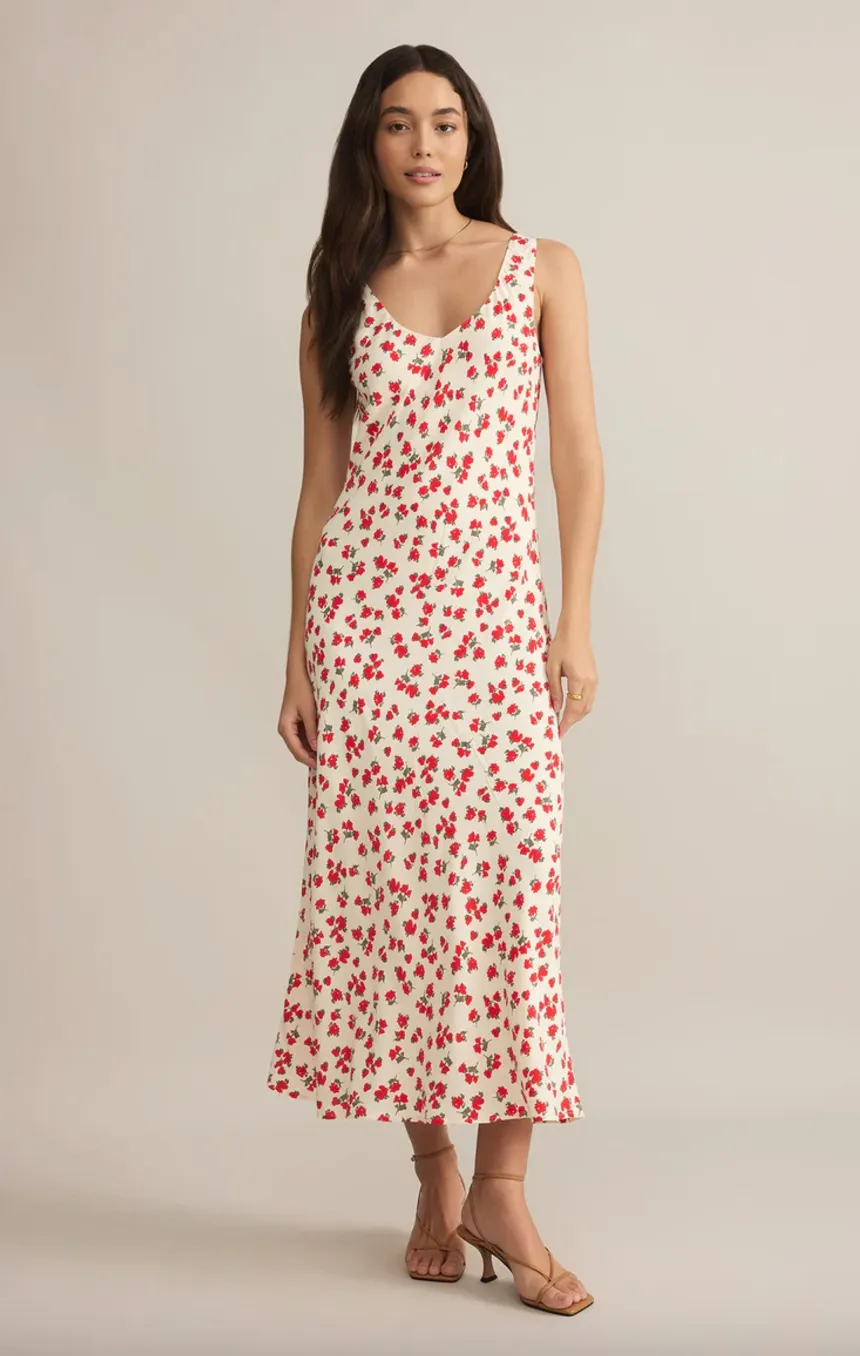 hana la rose ditsy maxi dress