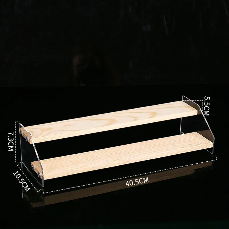 Hand Display Step Blind Box Storage Acrylic Wood Stepped Display Rack Ornaments Toy Display Rack