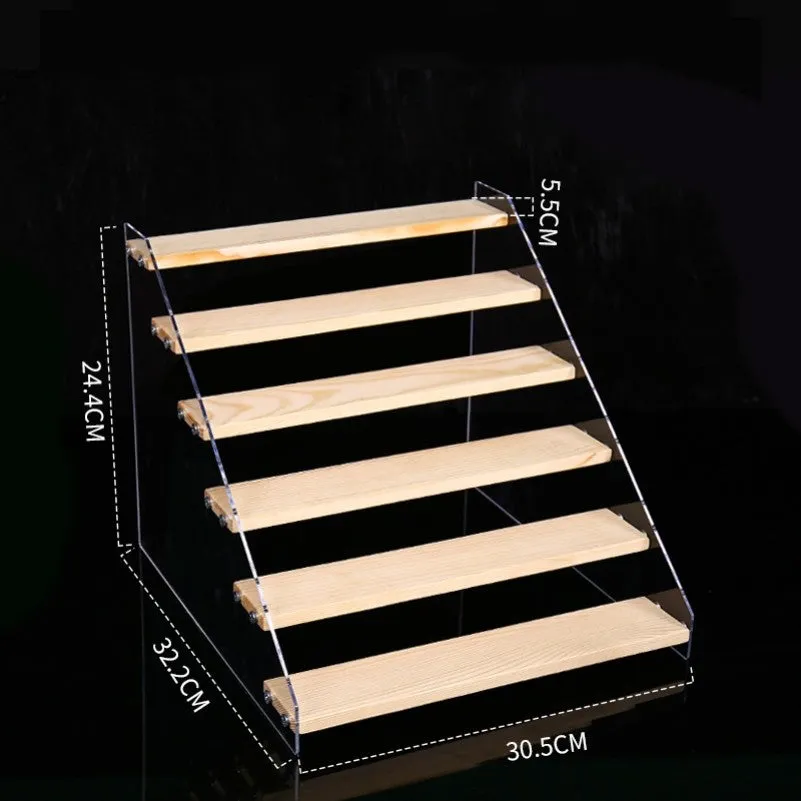 Hand Display Step Blind Box Storage Acrylic Wood Stepped Display Rack Ornaments Toy Display Rack