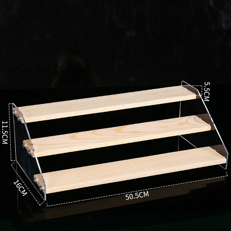 Hand Display Step Blind Box Storage Acrylic Wood Stepped Display Rack Ornaments Toy Display Rack