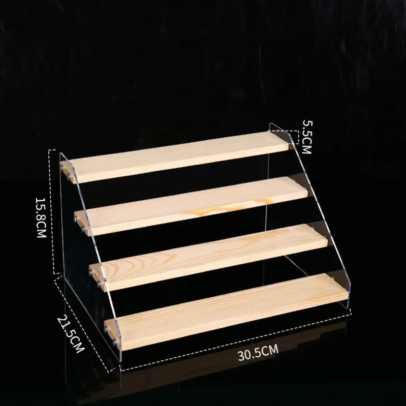 Hand Display Step Blind Box Storage Acrylic Wood Stepped Display Rack Ornaments Toy Display Rack