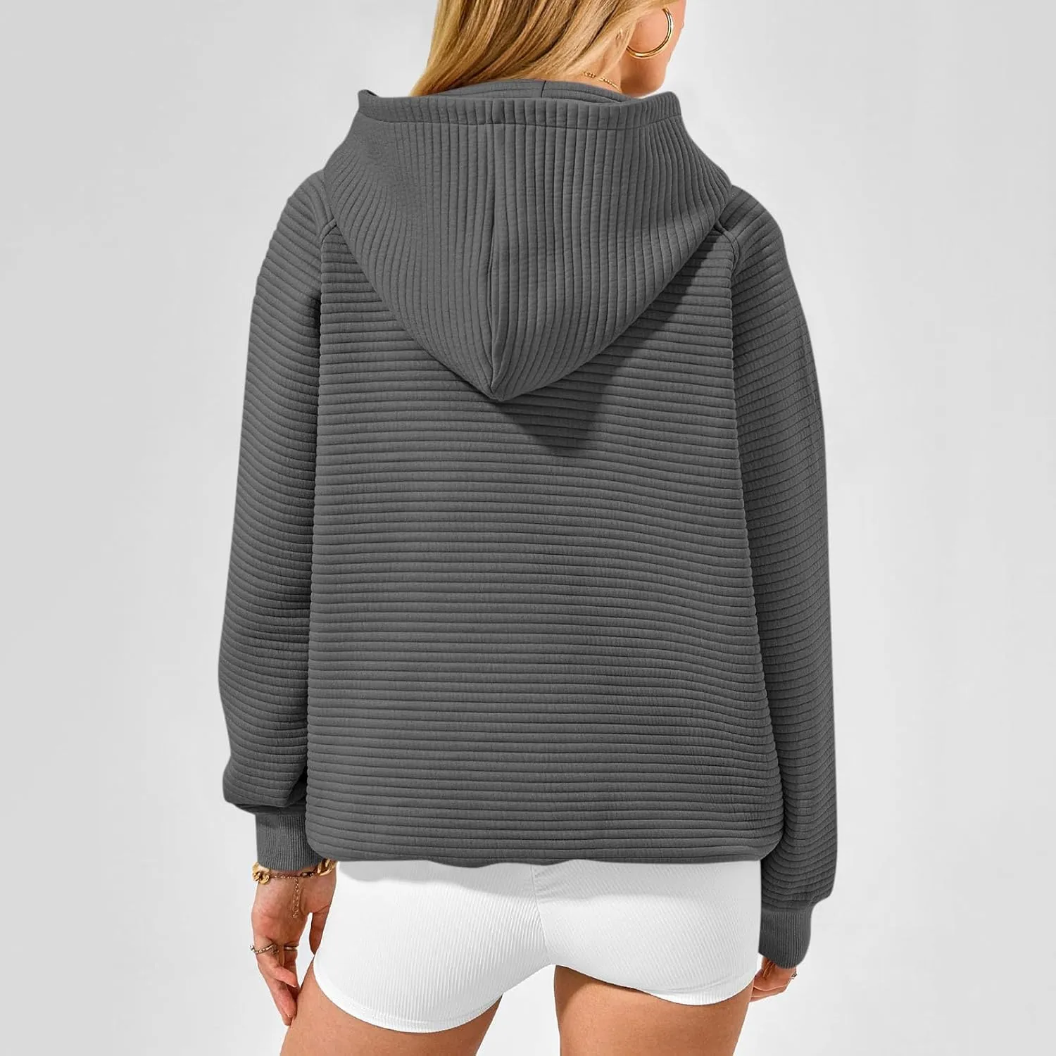 Hoodies for Women Casual Hooded Oversized Sweatshirts with Kangaroo Pocket Raglan Long Sleeve Loose Pullover Tops