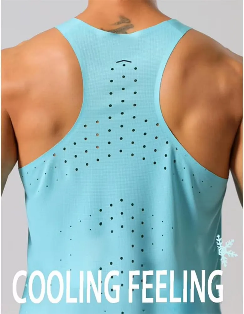 HSQSMWJ Mens Workout Sleeveless Tank Top Breathable Quick Dry Gym Bodybuilding Athletic