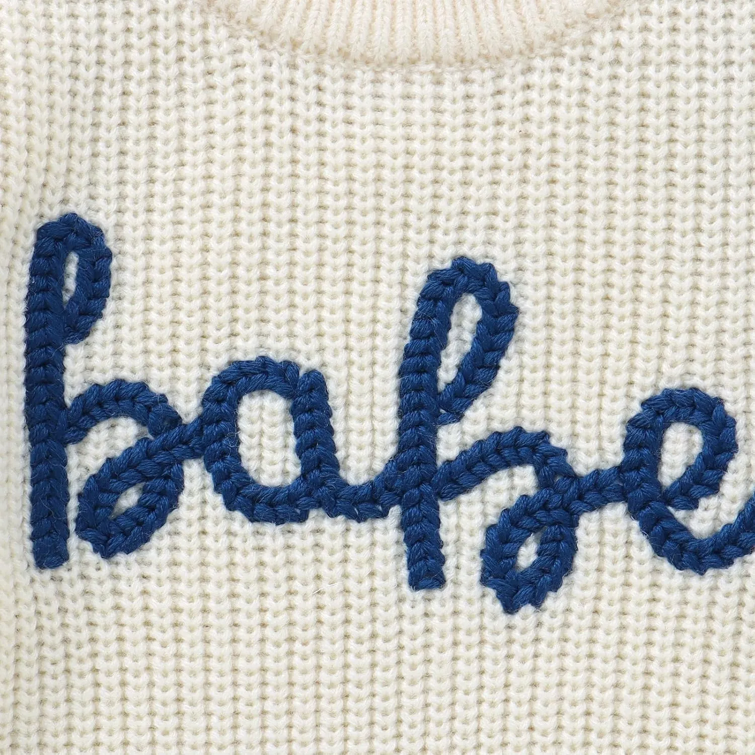 Infant Baby Boy Girl Knit Sweater Rooster Goose Embroidery Crew Neck Long Sleeve Pullover Knit Shirt Winter Clothes