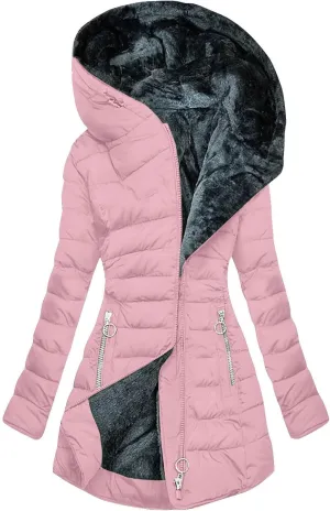 Jackets for Women Casual Warm Puffer Long Coats Lightweight Outfit Long Sleeve Down Outerwear with Hood 2024