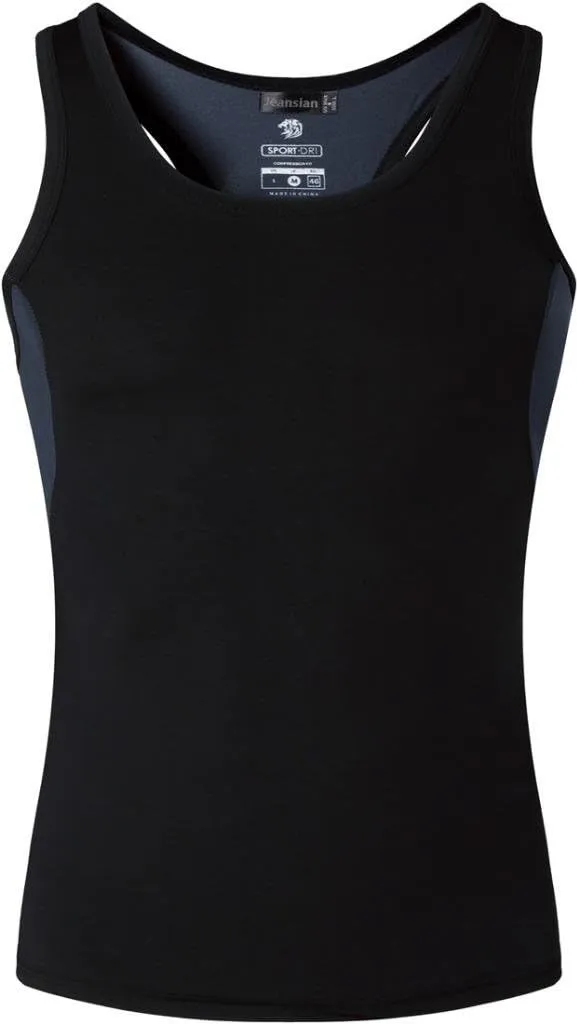 jeansian Men's Sport Quick Dry Sleeveless Tees Vests Tank Top Shirt LSL3306