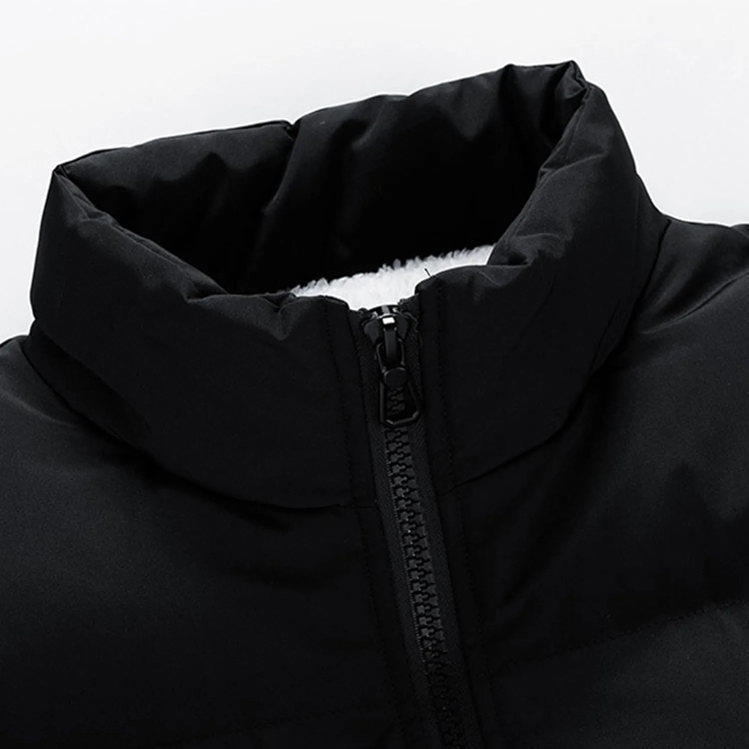 JEShifangjiusu Men'S Thicken Puffer Jacket Lightweight Water-Resistant Warm Winter Coat Full Zip Up Cotton-Padded Jackets