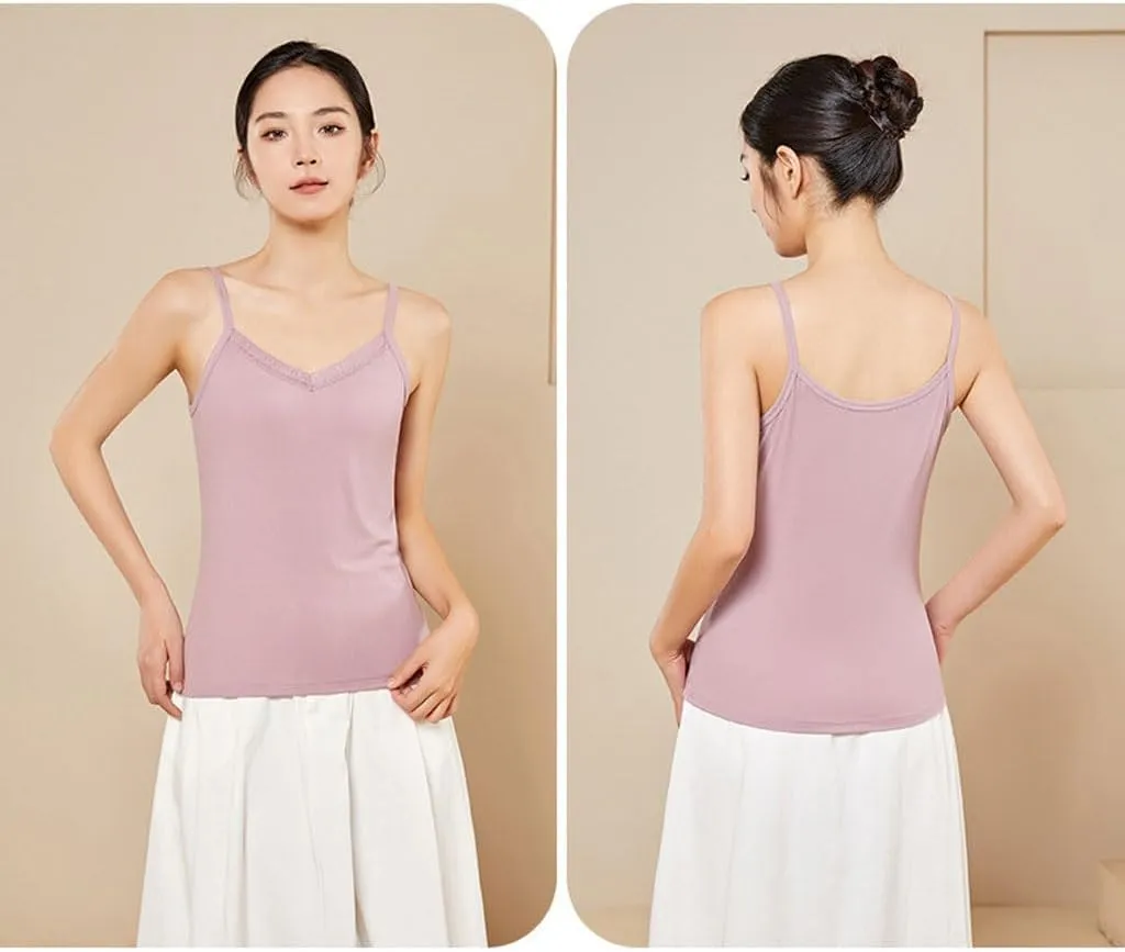 JSEIAJB V-Neck Camisole Vest Women's Undershirt Sleeveless T-Shirt Top Undershirt