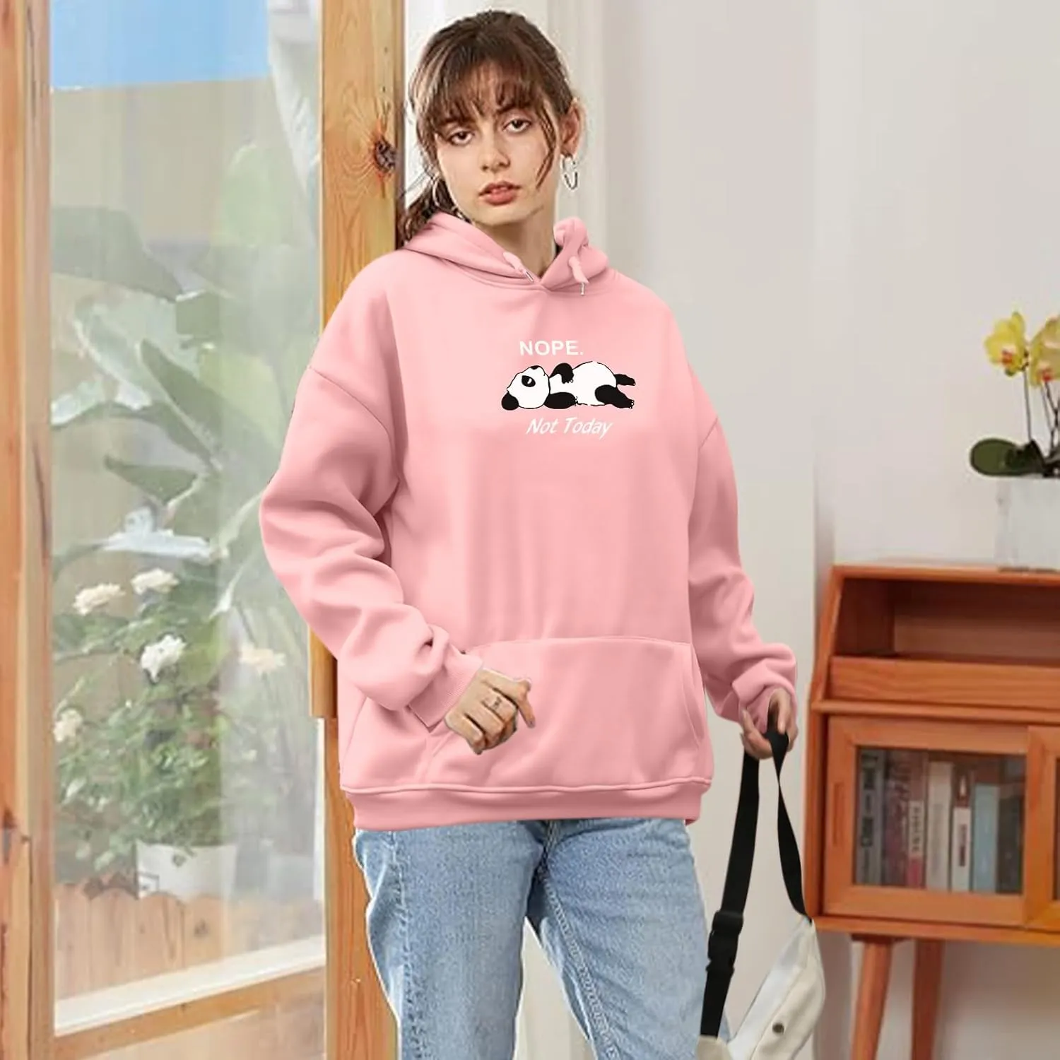 KEEVICI Womens Cute Hoodies Sweatshirts for Teen Girls Panda Graphic Kawaii Hoodie Preppy Aesthetic Pullover