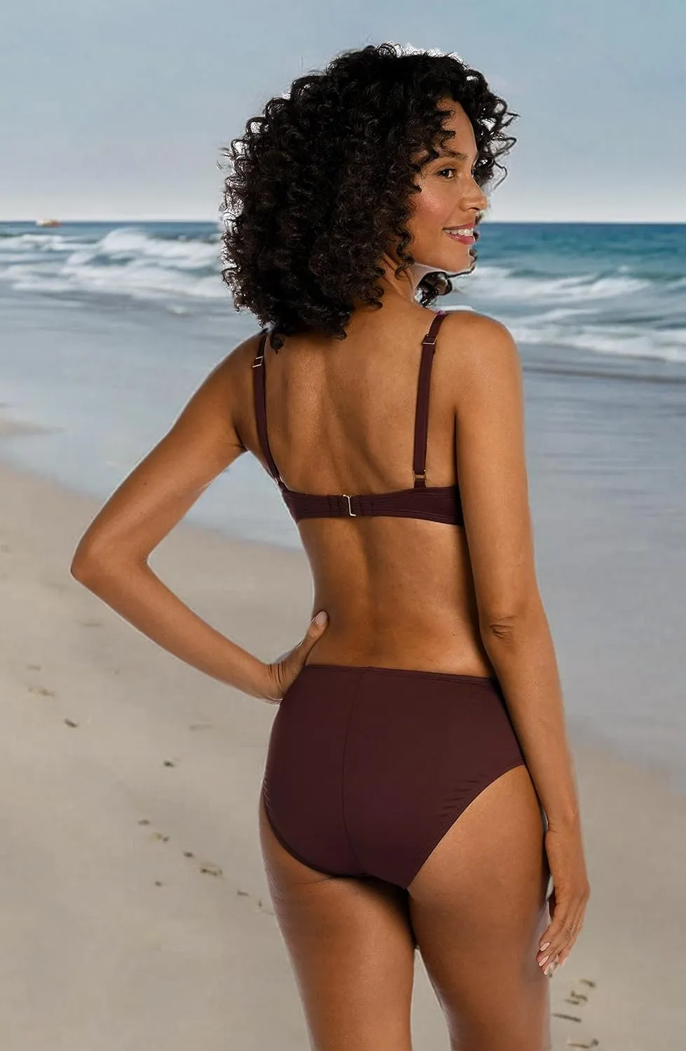 La Blanca Women's Island Goddess Over The Shoulder Wrap Bikini Swimsuit Top