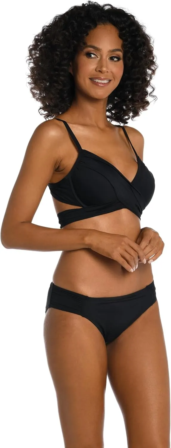 La Blanca Women's Island Goddess Wrap Underwire Push Up Swimsuit Top
