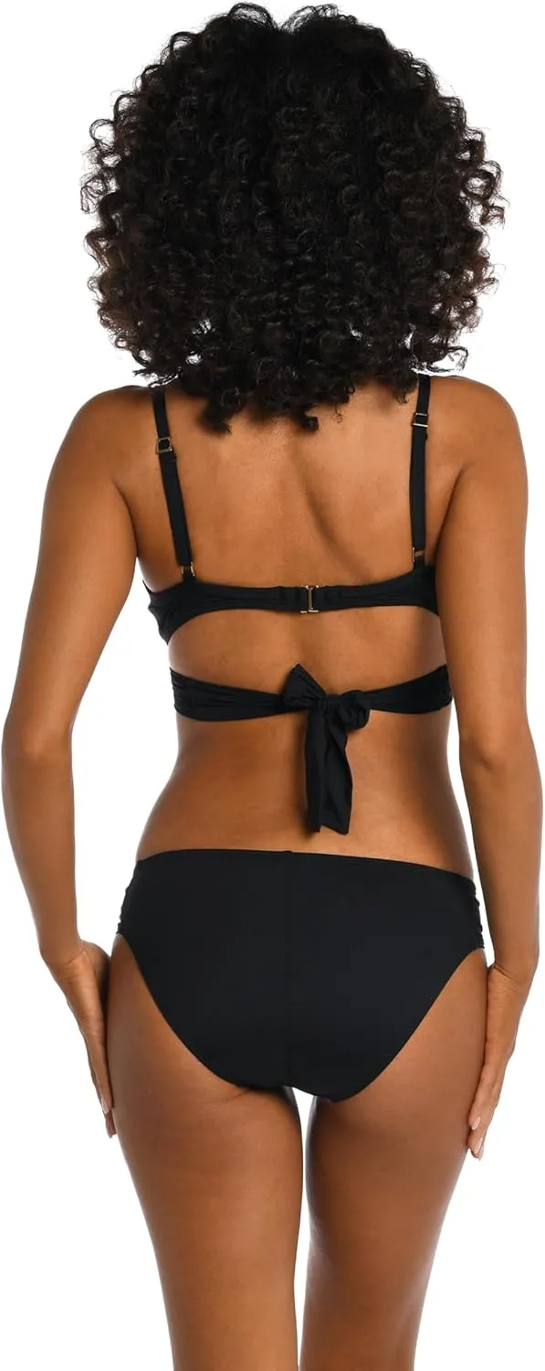 La Blanca Women's Island Goddess Wrap Underwire Push Up Swimsuit Top