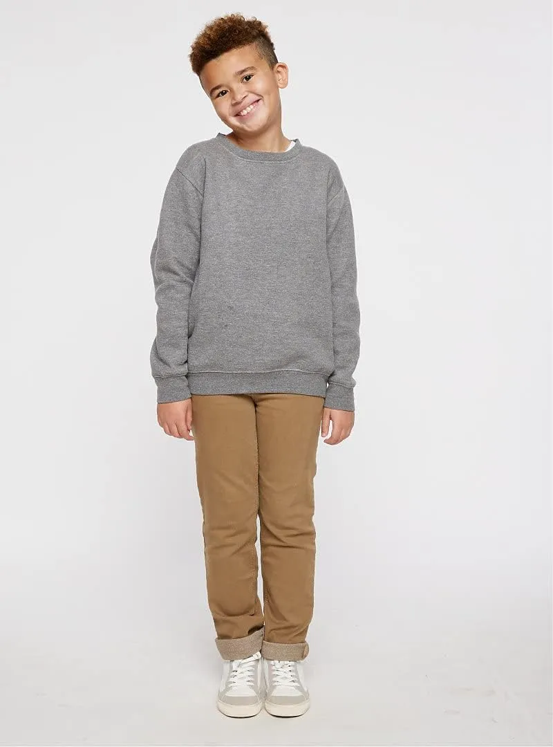 LAT Youth Crewneck Sweatshirt Boys & Girls | Kids Long Sleeve Fleece Top