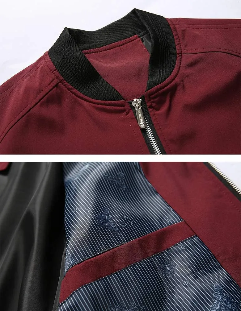 Lavnis Men's Flight Bomber Jacket Lightweight Softshell Coat Sportwear Zipper Windbreaker