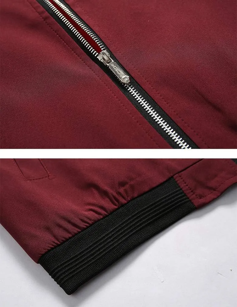 Lavnis Men's Flight Bomber Jacket Lightweight Softshell Coat Sportwear Zipper Windbreaker