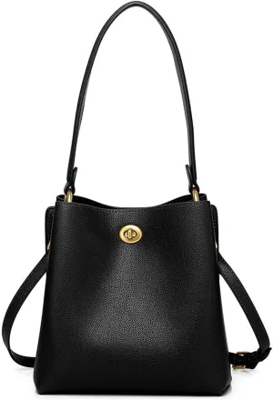 Leather Bucket Bag,Large Top Handle Crossbody Handbags and Purses