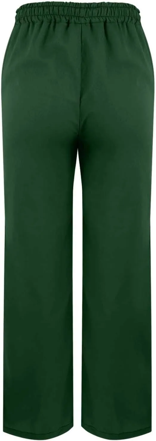 Linen Capri Pants for Women Plus Size Elastic High Waist Drawstring Cropped Pants Side Button Split Summer Trousers