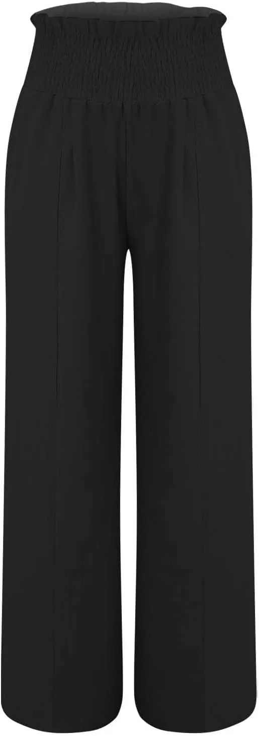 Linen Pant Women Spring Wide Leg Pant for 2025 High Waisted Cotton Summer Casual Trousers
