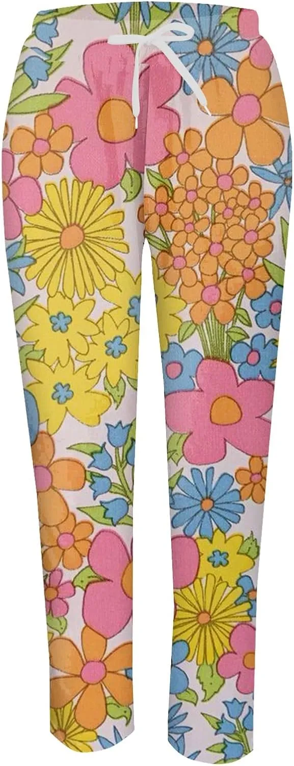Linen Slim Joggers Women Summer Cotton Linen Pants Ladies Womens Lightweight Cotton Robe