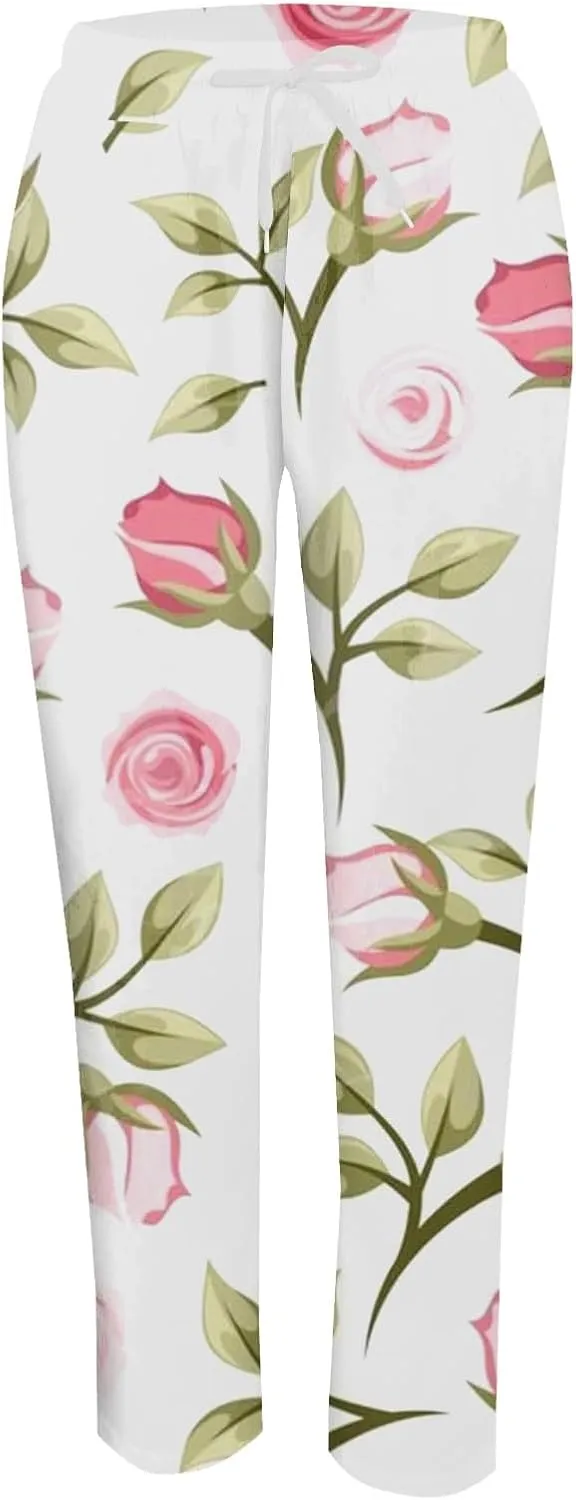 Linen Slim Joggers Women Summer Cotton Linen Pants Ladies Womens Lightweight Cotton Robe
