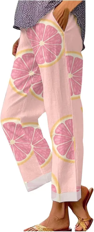 Linen Work Pants Women Plus Size Spring Womens Pants Dressy Casual Linen Womens Hemp Linen Yoga Pants