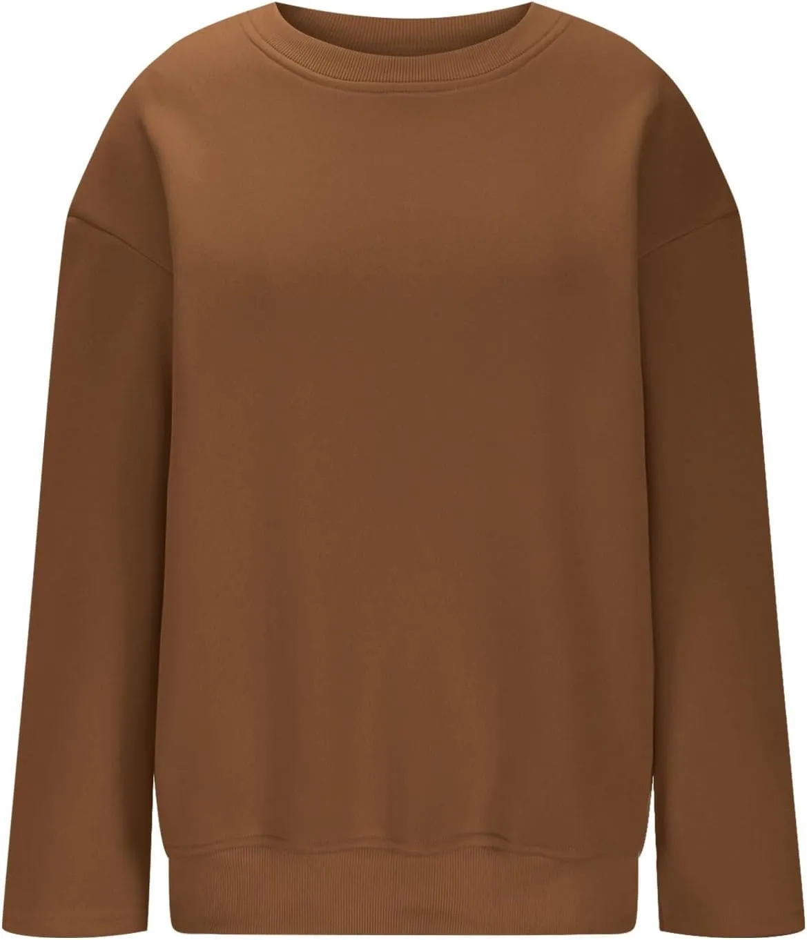 Long Sleeve Oversized Hoodies Sweatshirts For Women Winter Crew Neck Long Sleeve Pullover Tunic Teen Tops Clothes