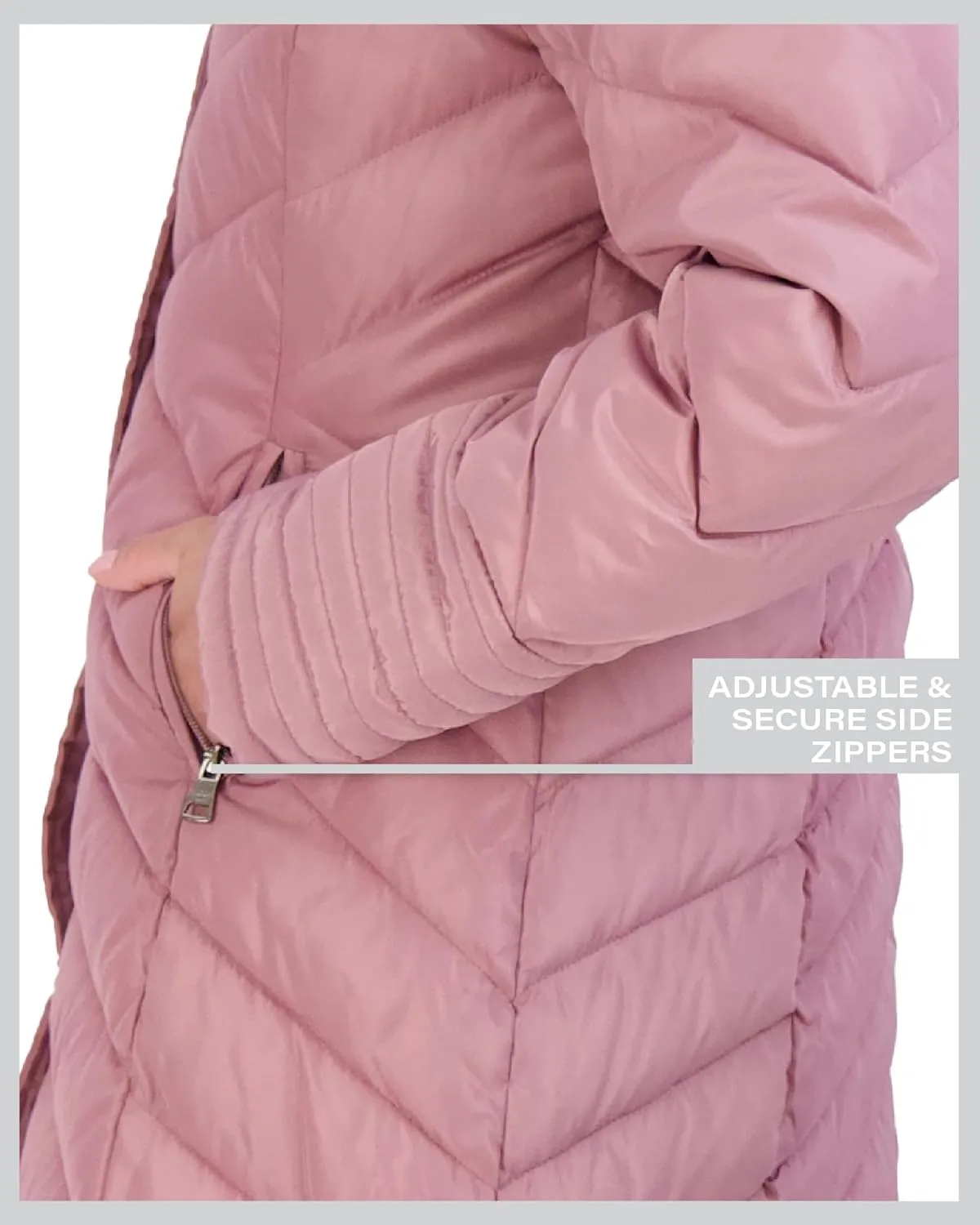 Madden Girl Women's Maxi Puffer Jacket - Long Quilted Puffer Coat (Sizes: S-3X)