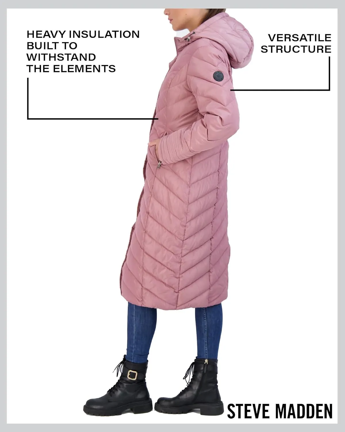 Madden Girl Women's Maxi Puffer Jacket - Long Quilted Puffer Coat (Sizes: S-3X)