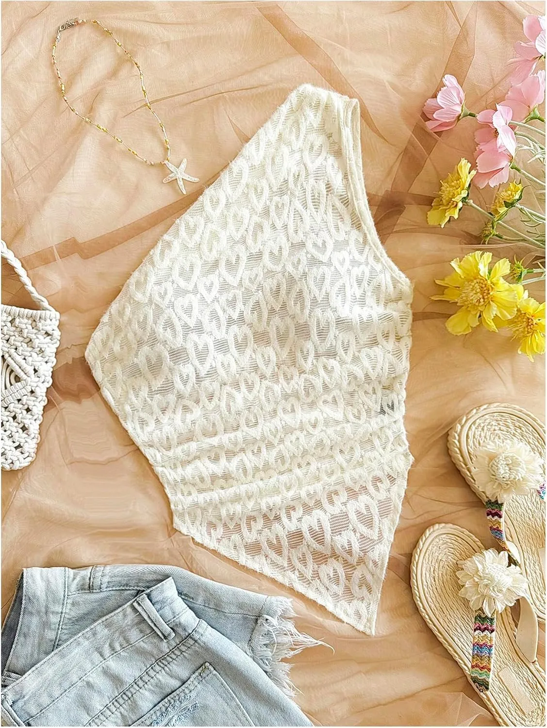 MakeMeChic Women's Floral One Shoulder Tank Top Ruched Asymmetrical Sleeveless Y2k Tops