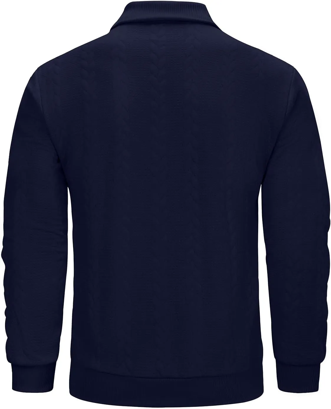 MANLUODANNI Men's Quarter Zip Sweater Lightweight Knitted Mock Neck Quilted Pullover Sweaters Long Sleeve Casual Jumper