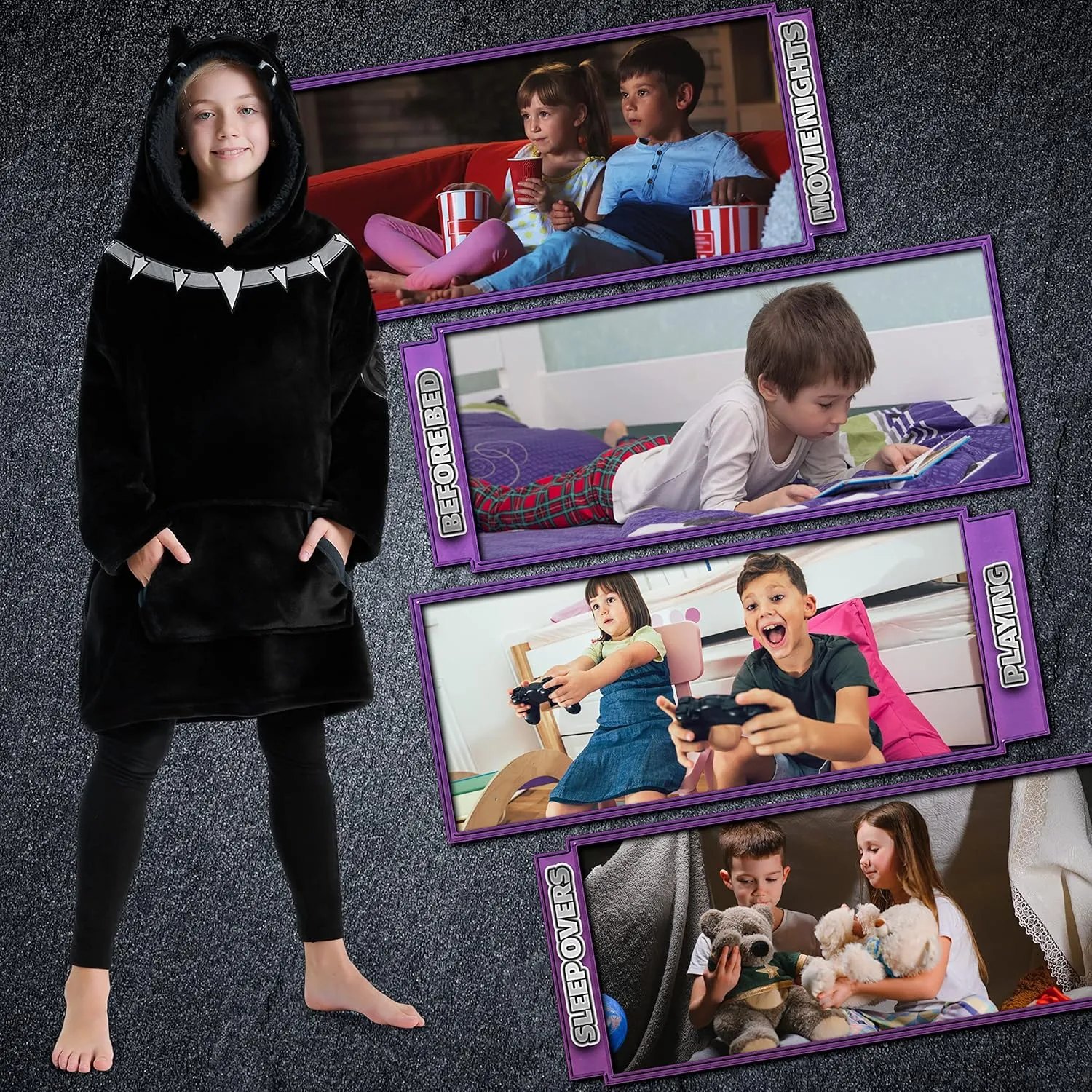 Marvel Iron Man Blanket Hoodie for Kids Cozy Fleece Avengers Wearable Blanket