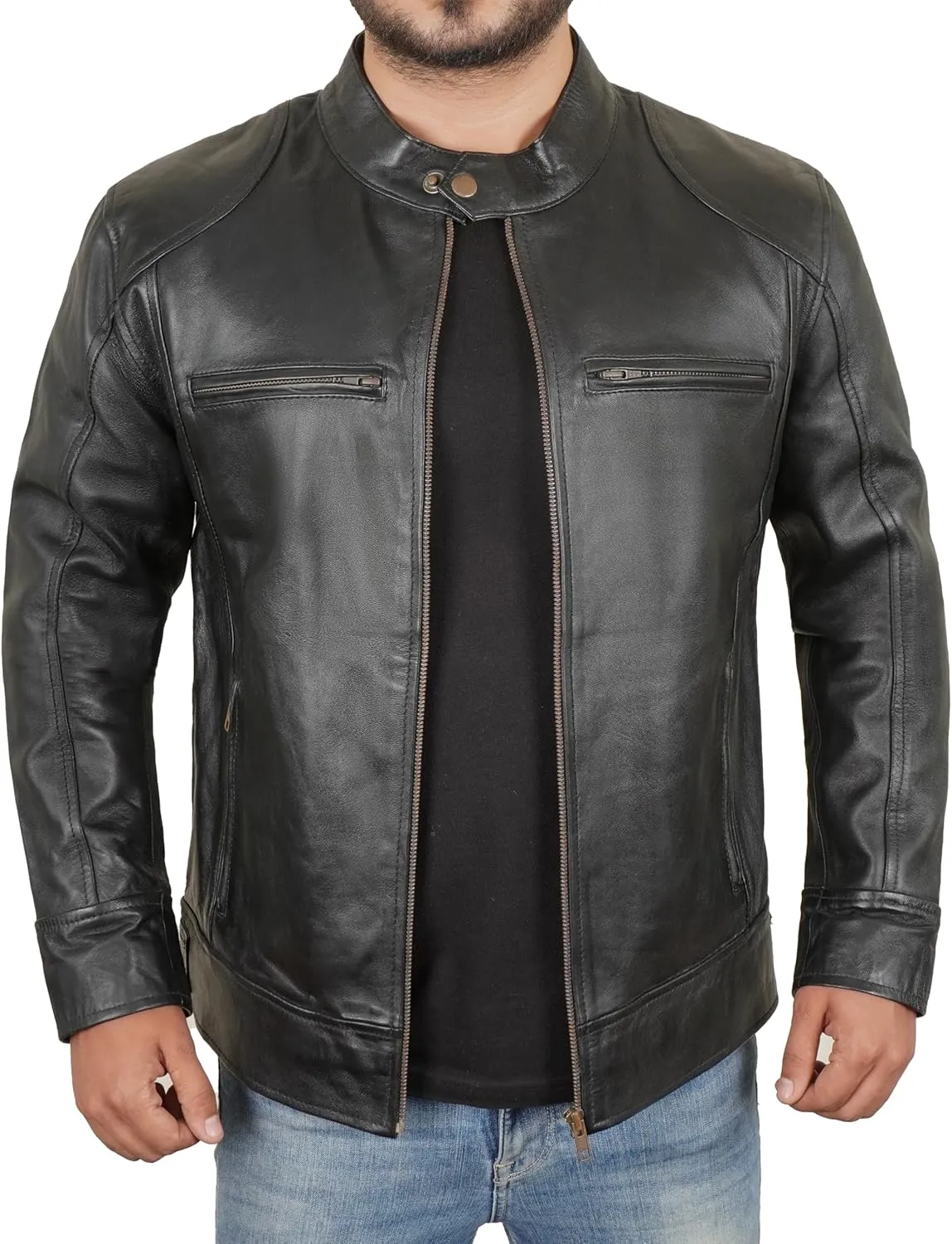 Men Leather Jacket - Genuine Leather Jacket for Men