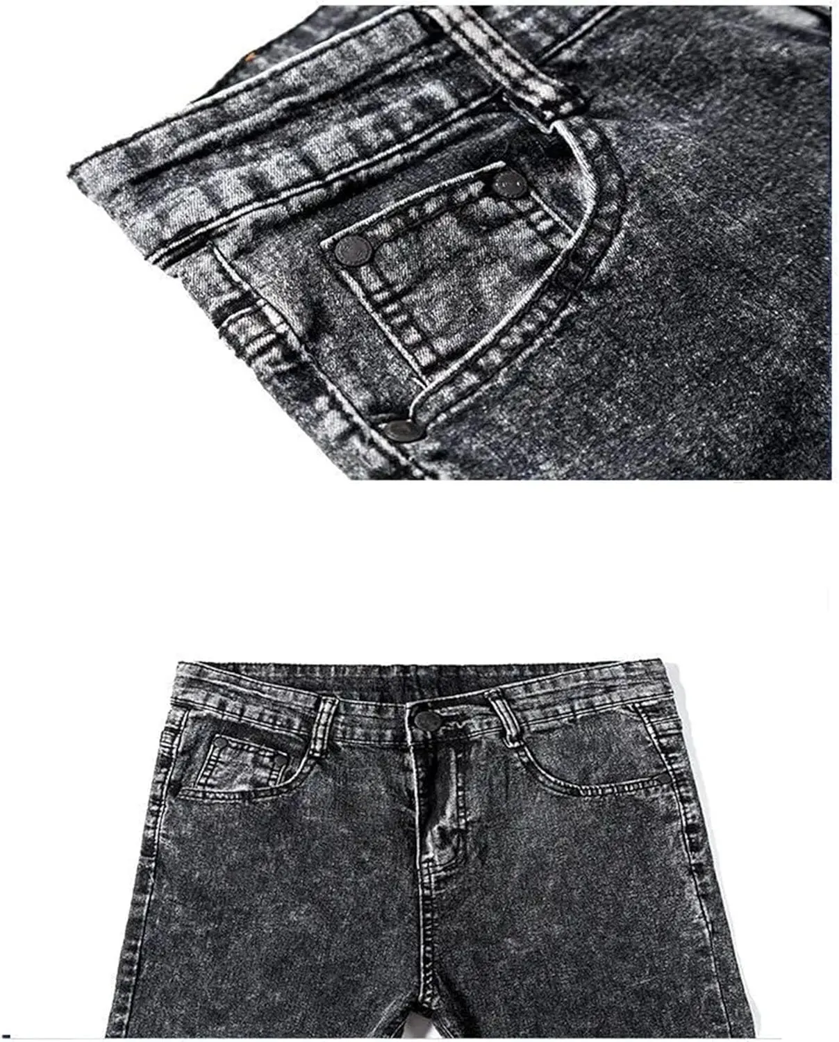 Men Slim Denim Suit Single Breasted Denim Jacket Jeans Two Piece Set