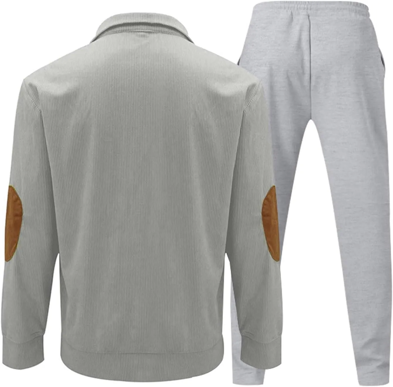Mens 2 Piece Corduroy Outfits Casual Long Sleeve Shirt Pant Sets 2024 Fall Winter Stylish Tracksuits Trendy Sweatsuit