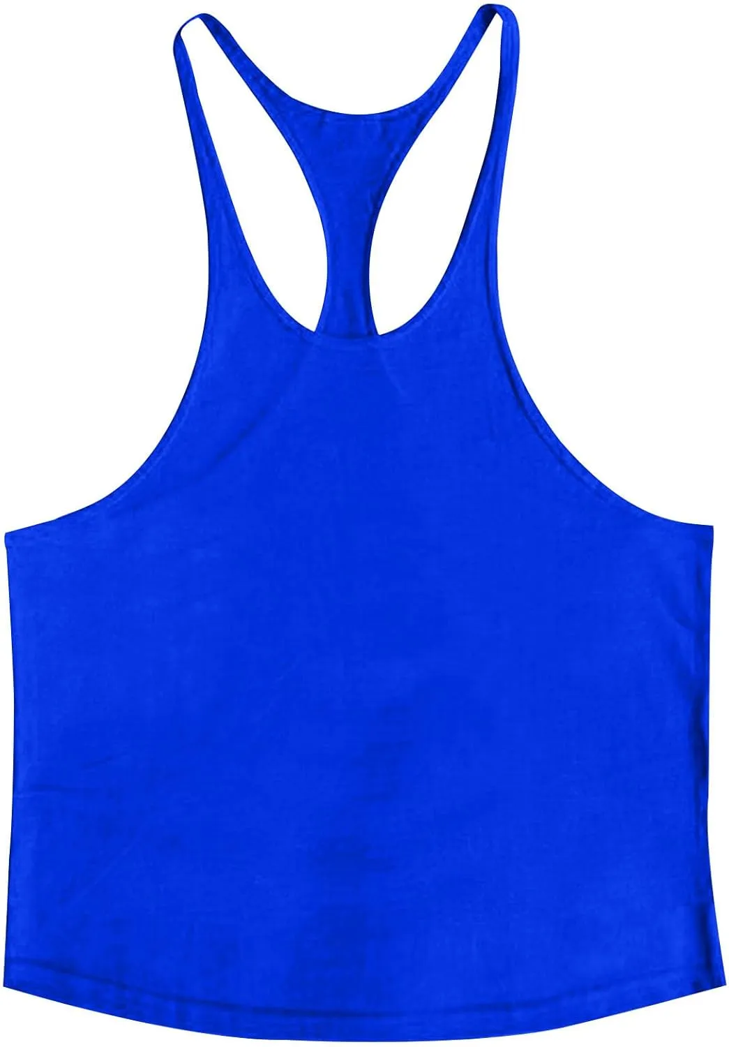 Mens Basic Stringer Tank Tops Y-Back Bodybuilding Muscle Sleeveless T-Shirts Cotton Gym Workout Fitness Tank Shirt