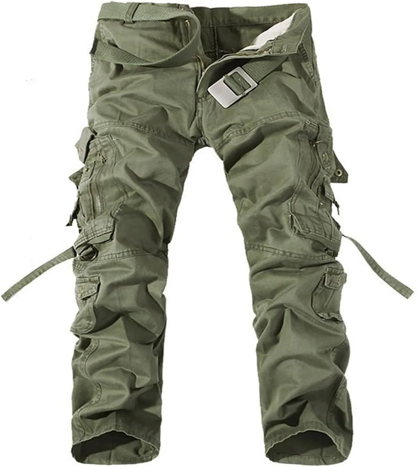 Men's Casual Military Pants, Tactical Wild Army Combat ACU Rip Stop Camo Cargo Work Pants Trousers with 6 Pockets