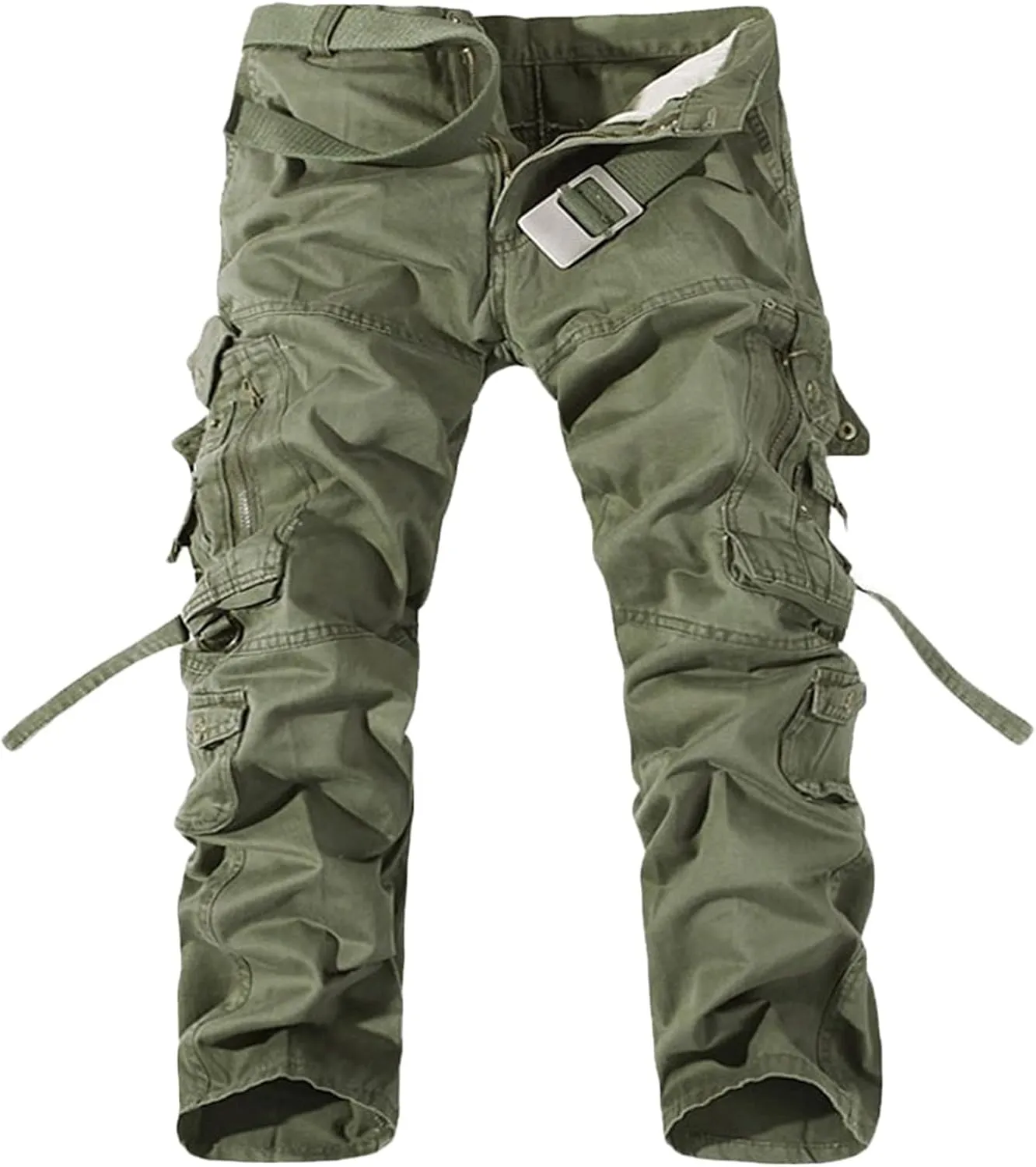 Men's Casual Military Pants, Tactical Wild Army Combat ACU Rip Stop Camo Cargo Work Pants Trousers with 6 Pockets