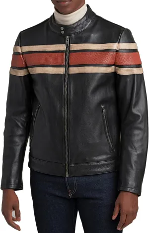 Men's Classic Elite Vintage Style Cafe Racer Retro Motorcycle Distressed Biker Zip Up Genuine Leather Jackets For Men
