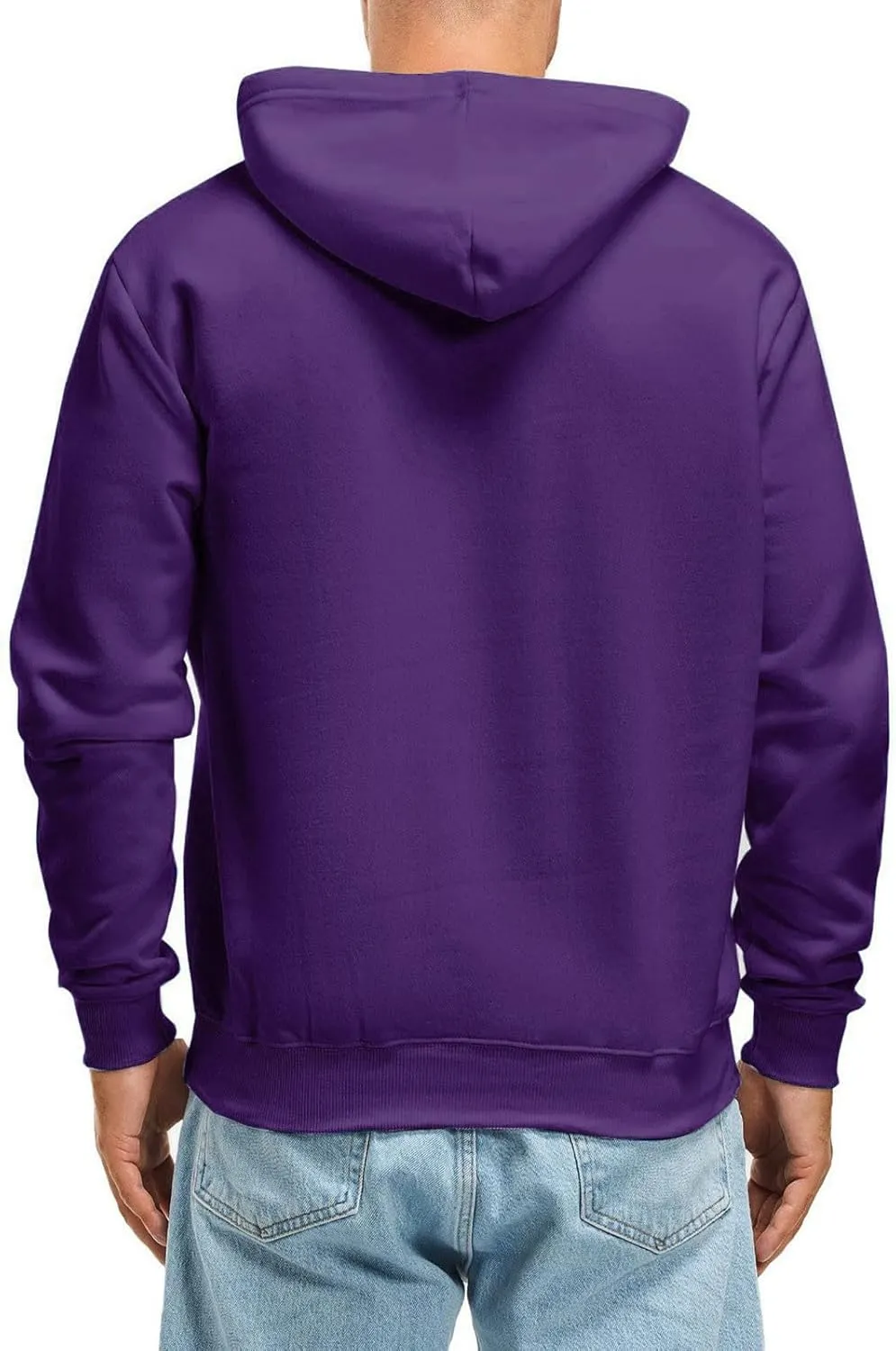 Mens Hoodie, Mens Fashion Athletic Hoodies Sports Sweatshirt Solid Color Fleece Pullover Casual Drawstring Y2K Hoodie