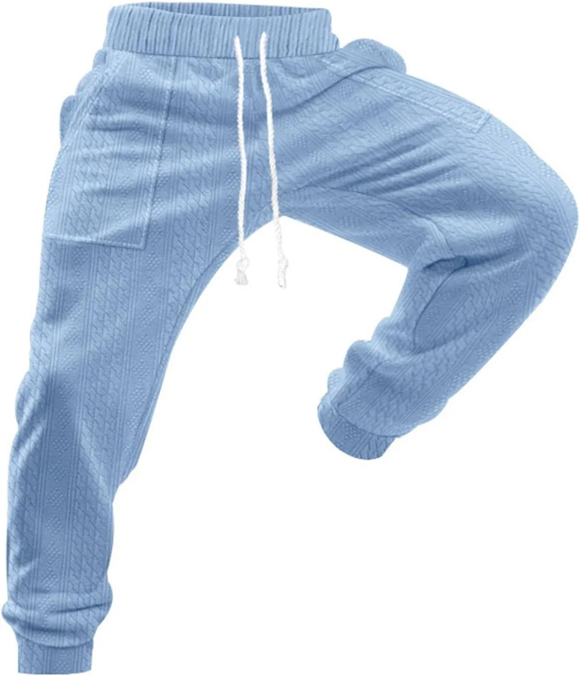 Mens Lounge Pants Plain Drawstring Elastic Slacks Vacation Beach Tapered Casual Pants Outdoor Fashion Fall Trousers