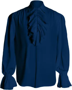 Men's Pirate Shirt Victorian Vampire Renaissance Costume Medieval Top Halloween Costume