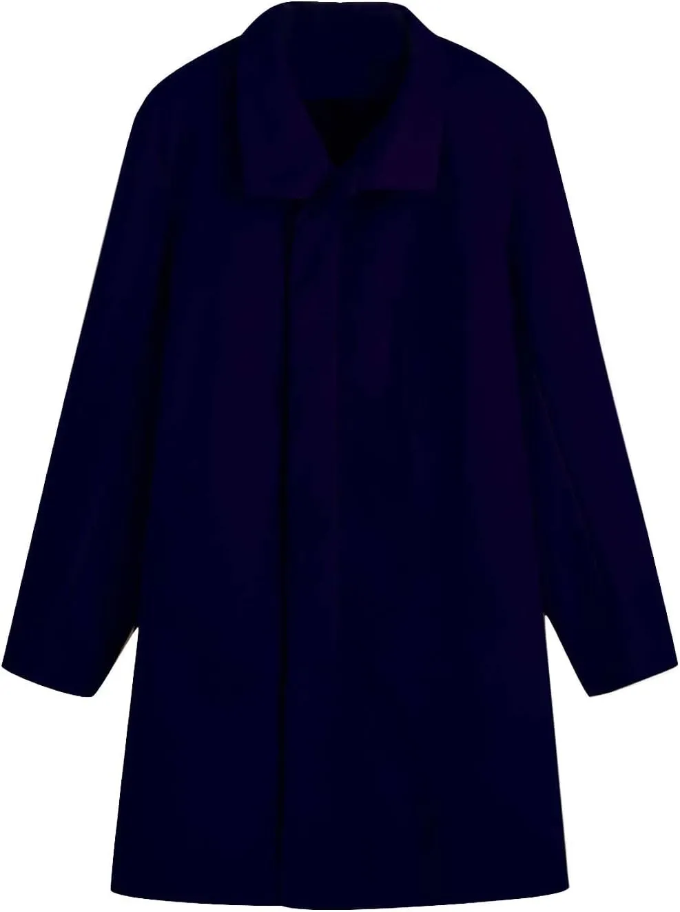 Men's Single Breasted Trench Coat Slim Fit Lapel Cardigan Coat Winter Warm Business Casual Long Jacket Overcoat