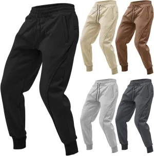 Men's Summer Sport Pants Athletic Drawstring Tapered Pant Casual Stretchy Workout Sweatpants Slim Fit Comfy Trousers
