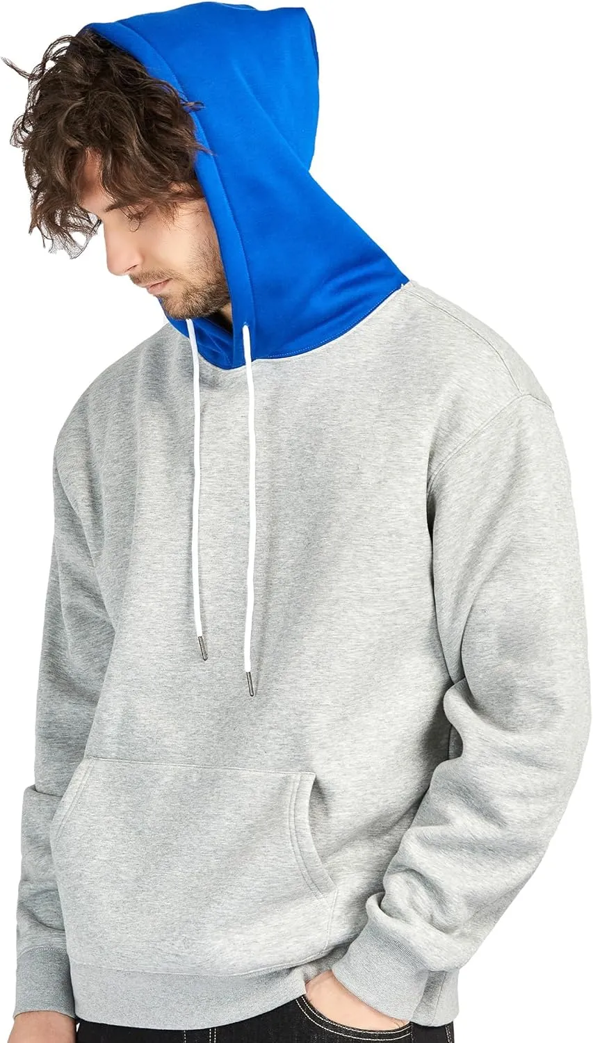 Men's Sweatshirt Fleece Hoodie, Cotton-Blend Plush Fleece Pullover Hoodie