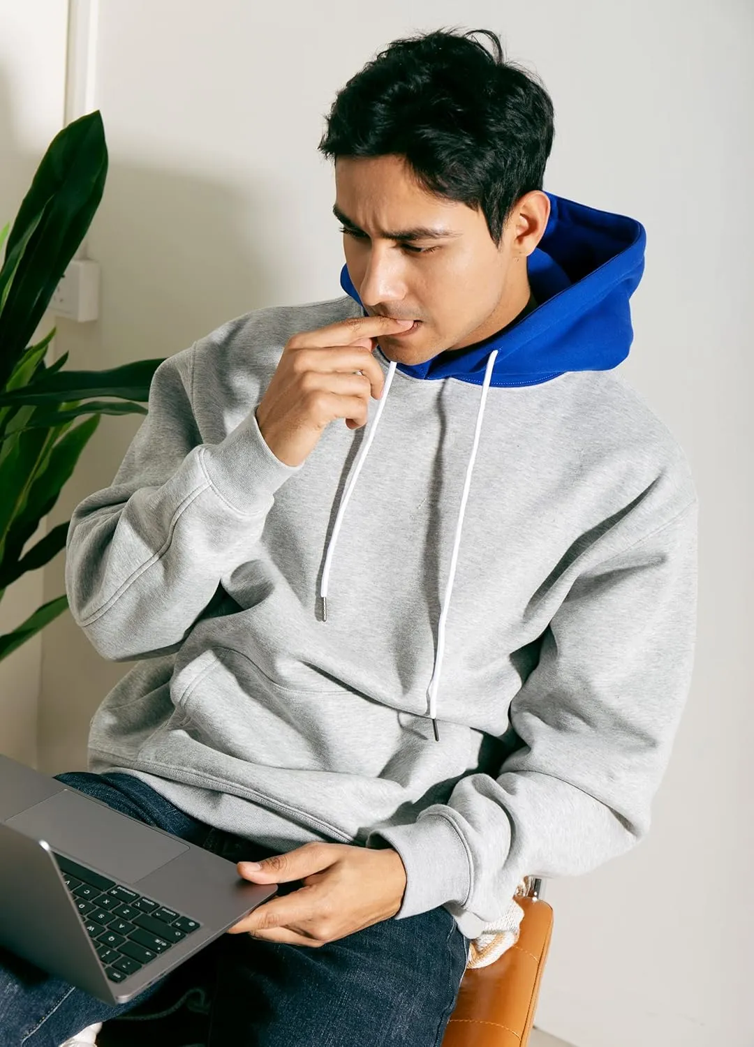 Men's Sweatshirt Fleece Hoodie, Cotton-Blend Plush Fleece Pullover Hoodie