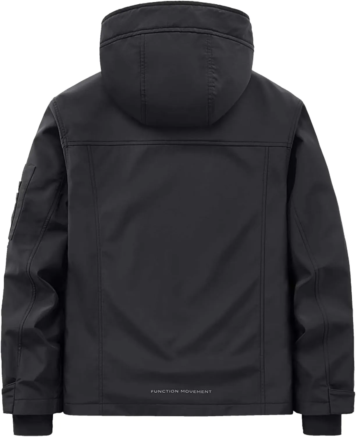 MFCT Men's Techwear Waterproof Windbreaker with Funnel Hoodie