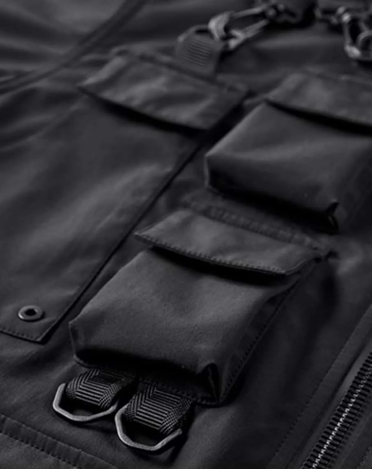 MFCT Men's Techwear Waterproof Windbreaker with Funnel Hoodie