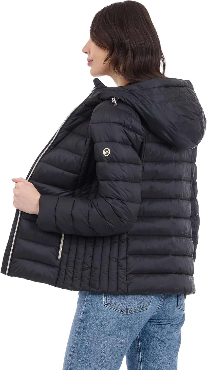 Michael Kors Women's Hooded Packable Puffer Jacket