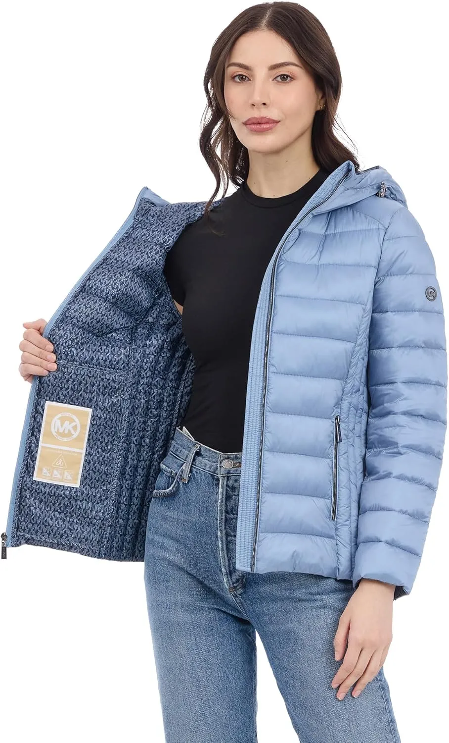 Michael Kors Women's Hooded Packable Puffer Jacket